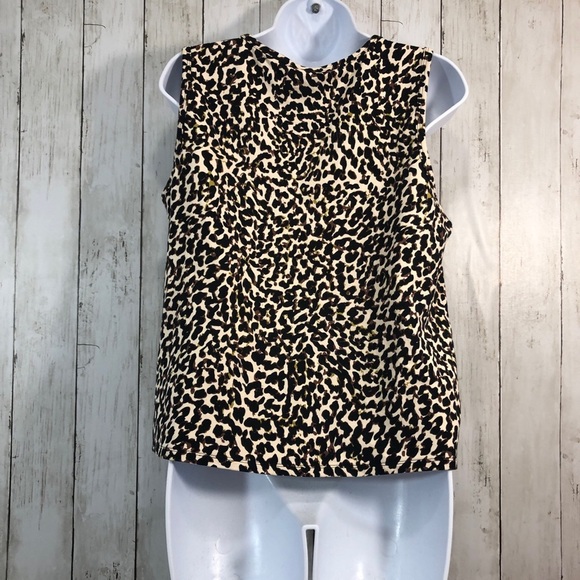 CAbi Knotty Leopard Print Sleeveless Top Medium - Picture 3 of 9